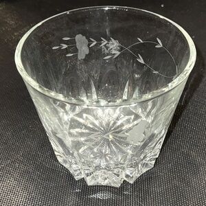 Vintage Barware Crystal Ice Bucket Princess House Clear Regency Etched Floral